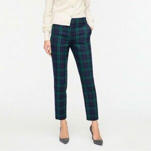J. Crew Cameron Green and Blue Plaid Pants 4P